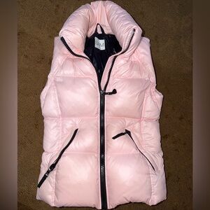 SAM. Pink and Black Puffer Vest